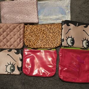 Ipsy Cosmetic Bag Collection with Leopard and Pink Accents